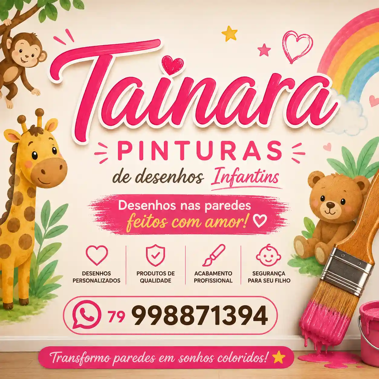 Taianara Pinturas de desenhos educativos